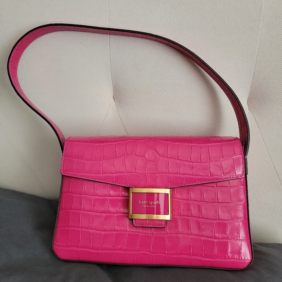 Kate Spade NWT Pink Croc Embossed - Picture 14 of 16